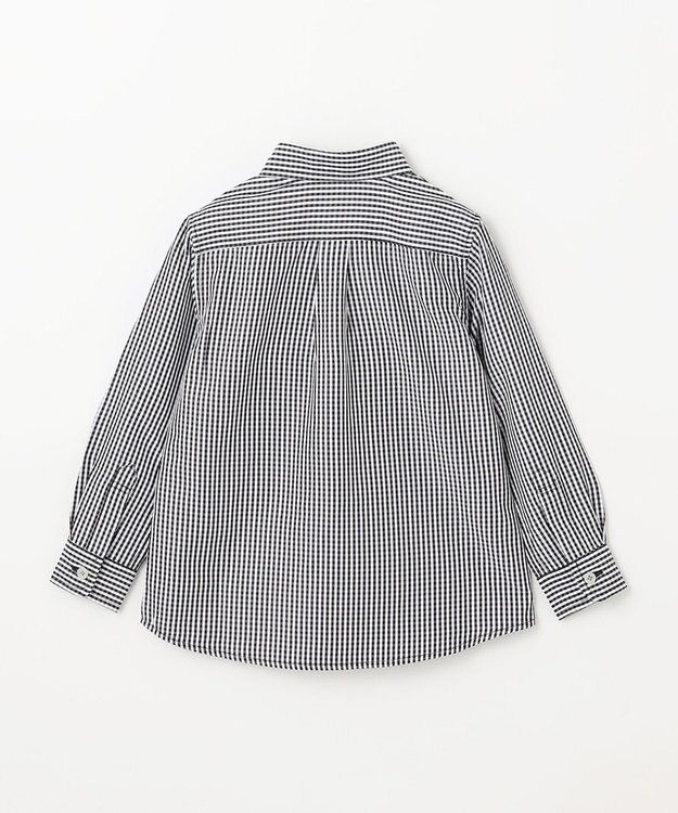 J.PRESS KIDS 【110-130cm】ギンガムチェック シャツ ブラック系3