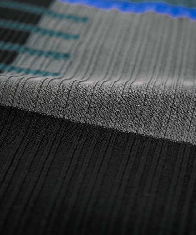 COQ CONCORD カラーブロックリブニット ダークグリーン