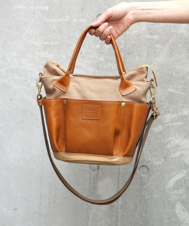 FOLNA RD レザー2WAYガーデンバッグ キャメル