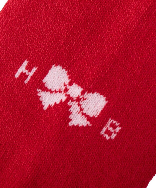 MIKI HOUSE HOT BISCUITS 【80-120cm】 リボンのワンポイント レギンス 赤