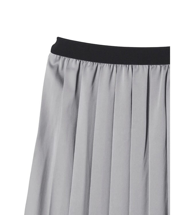 earth music&ecology サテンプリーツスカート Silver