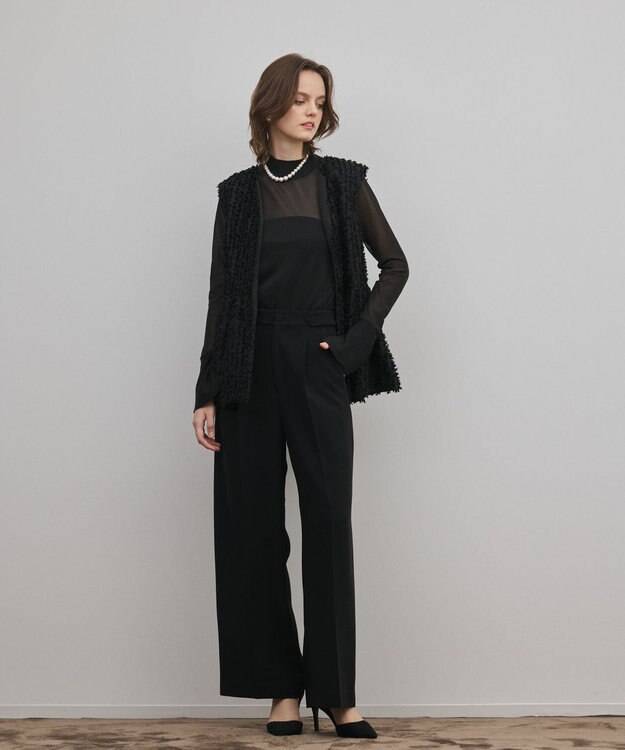 GRACE CONTINENTAL トリアセワイドパンツ ブラック