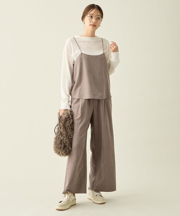 ANY L 【2SET】ビスチェ×パンツセット モカ