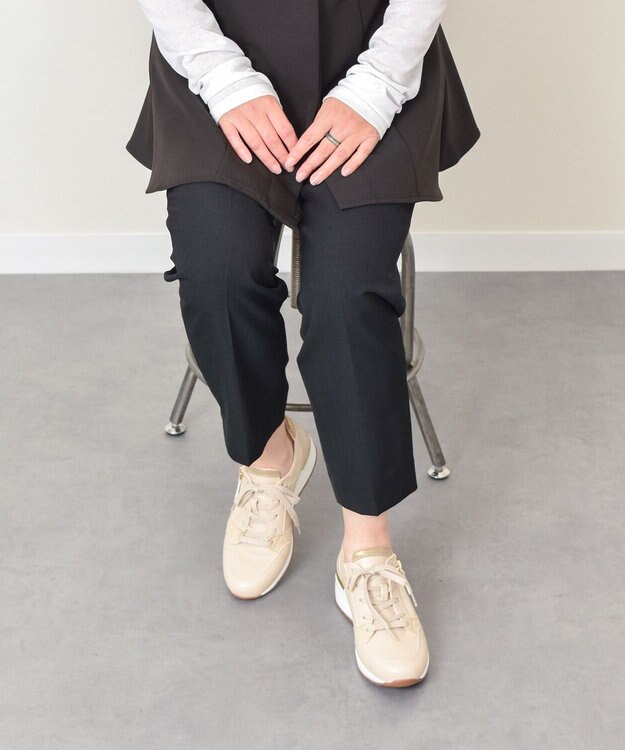 Bridget Birkin 【PARADIS COULEUR】サイドジップヒールアップスニーカー ベージュコンビ