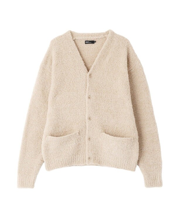 CRAFT STANDARD BOUTIQUE フェザーモールニットカーディガン Beige