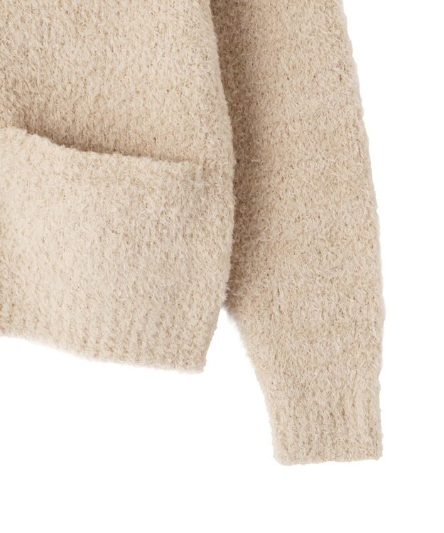 CRAFT STANDARD BOUTIQUE フェザーモールニットカーディガン Beige