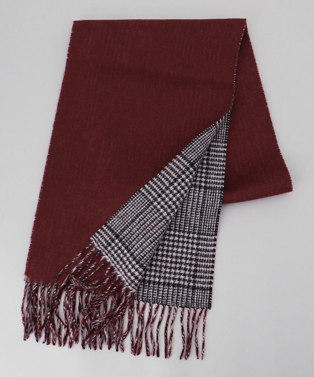 GOTAIRIKU リバーシブルカシミヤ混マフラー ライトグレー系4