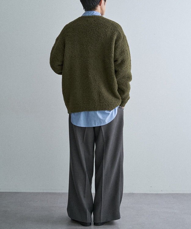 CRAFT STANDARD BOUTIQUE フェザーモールニットカーディガン Khaki