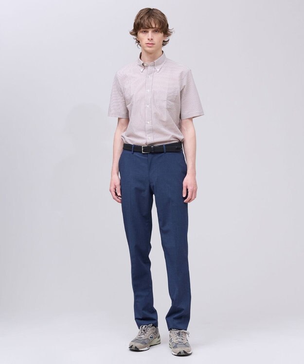 J.PRESS MEN 新色追加【 高通気性 / 軽量 / ノンアイロン / 撥水】【BEAT HEAT SYSTEM】半袖シャツ / B.D. ワイン系1