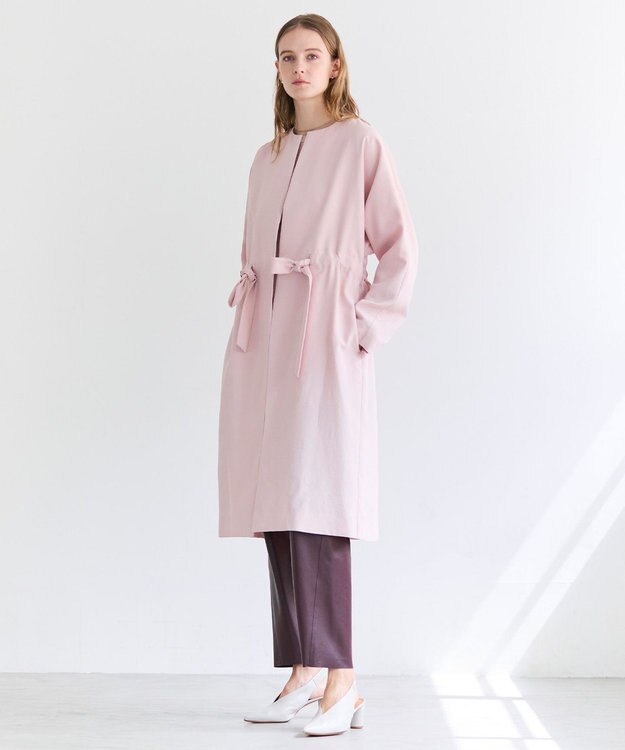 BEIGE， PORDIC / ドロスト付きロングスプリングコート Nude