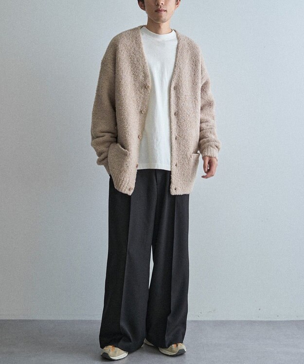 CRAFT STANDARD BOUTIQUE フェザーモールニットカーディガン Beige