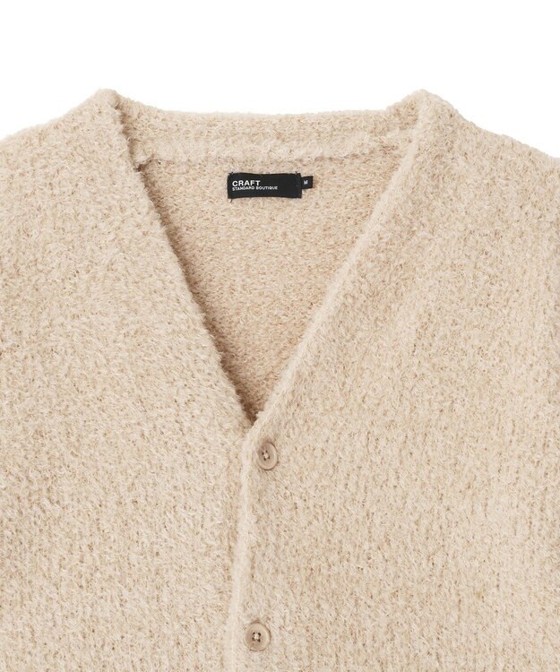 CRAFT STANDARD BOUTIQUE フェザーモールニットカーディガン Beige
