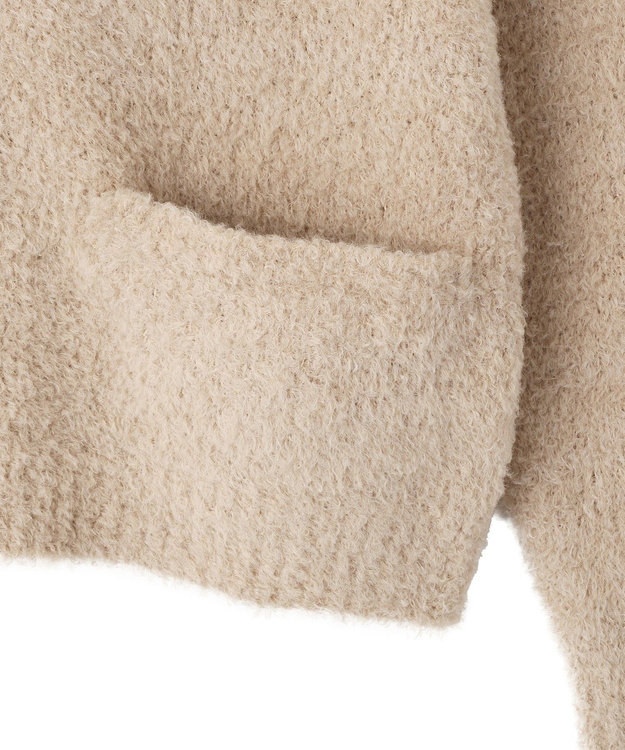 CRAFT STANDARD BOUTIQUE フェザーモールニットカーディガン Beige
