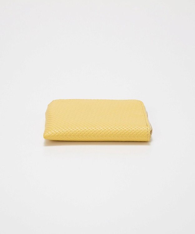 TOPKAPI 【TREASURE TOPKAPI】クロスエンボス レザー L字ファスナー ミニ 財布 レモンイエロー