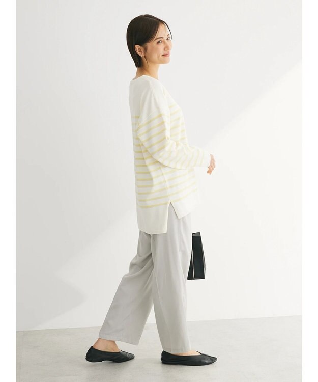 Green Parks つやサテンイージーパンツ Light Gray