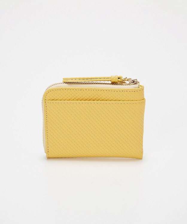 TOPKAPI 【TREASURE TOPKAPI】クロスエンボス レザー L字ファスナー ミニ 財布 レモンイエロー