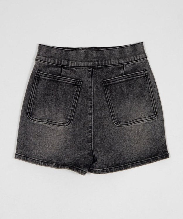 WEGO ハイウエストマイクロデニムショーツ ブラックその他