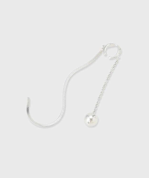 GRACE CONTINENTAL ロングチェーンイヤークリップ シルバー