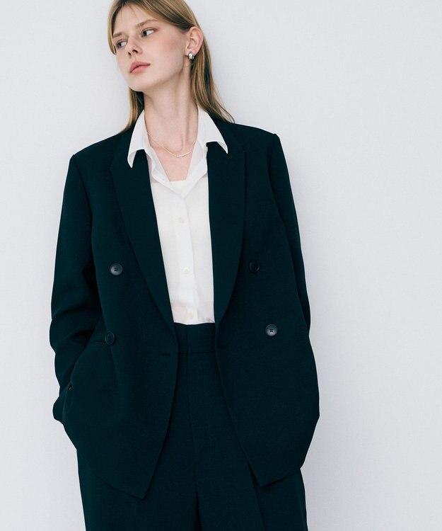 uncrave ウォッシャブルドライサップ ジャケット ブラック(WEB限定カラー）