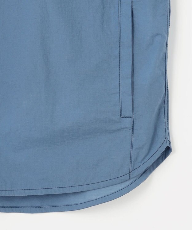 JOSEPH ABBOUD MOUNTAIN 【軽量/ECO撥水/ストレッチ/男女兼用】ライトワッシャー アウトドアシャツ サックスブルー系