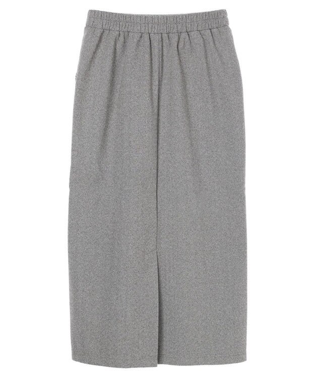 Green Parks 柄圧縮ポンチＩラインスカート Herringbone