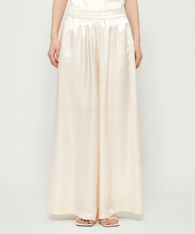 uncrave アセテートヴィンテージサテン ワイドパンツ エクリュ