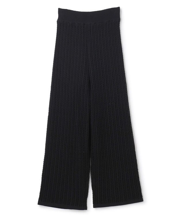 uncrave シースルーケーブルニット パンツ ブラック