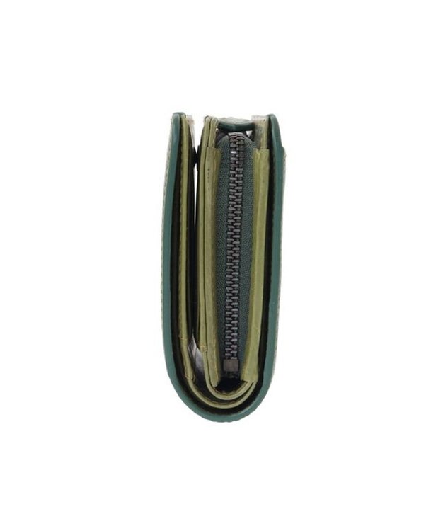 genten ダイヤカットワーク　二つ折り財布 フォレストグリーン