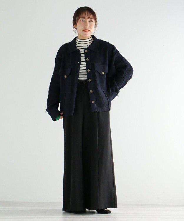 CRAFT STANDARD BOUTIQUE ライトニットジャケット Navy
