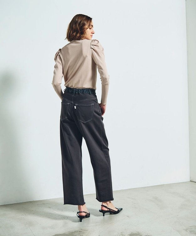 GRACE CONTINENTAL タックスリーブニットトップ ベージュ