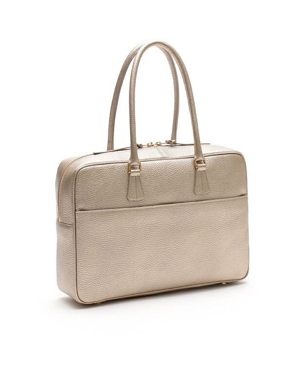 A.D.M.J. 【牛革】アノニマス/A4サイズ対応クリスタルビー付ボストン34cm ゴールド