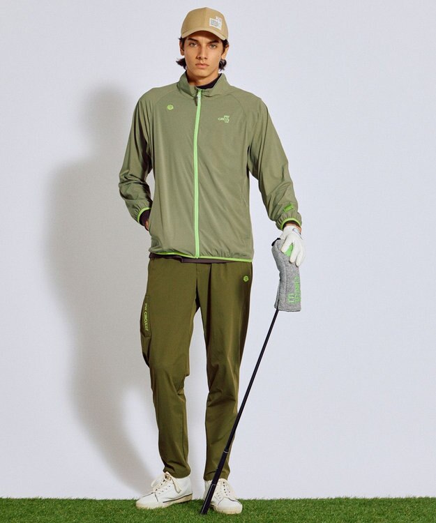 PW CIRCULUS 【撥水加工 / 小さくまとまる】【MEN】パッカブルブルゾン  ゴルフ グリーン系