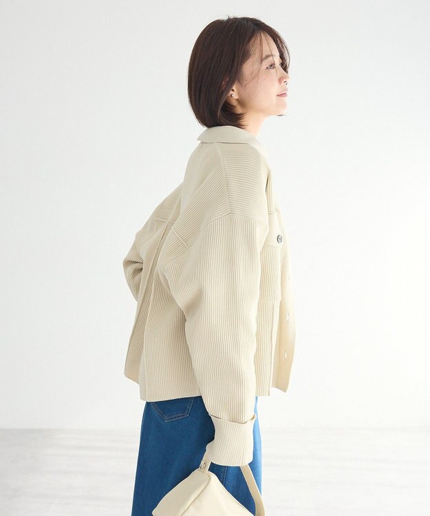 CRAFT STANDARD BOUTIQUE ライトニットジャケット Ivory