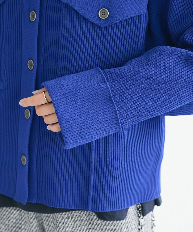CRAFT STANDARD BOUTIQUE ライトニットジャケット Blue