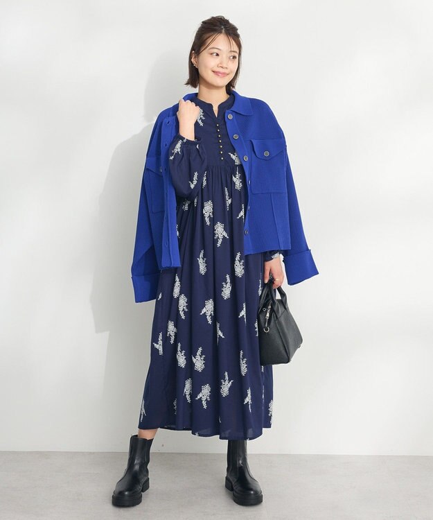 CRAFT STANDARD BOUTIQUE ライトニットジャケット Blue