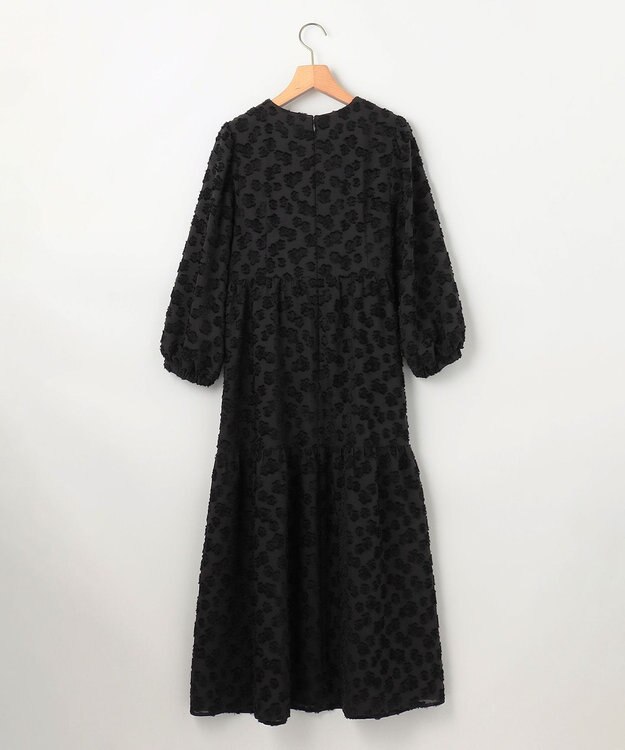 組曲 S カットジャカードティアードワンピース ブラック系