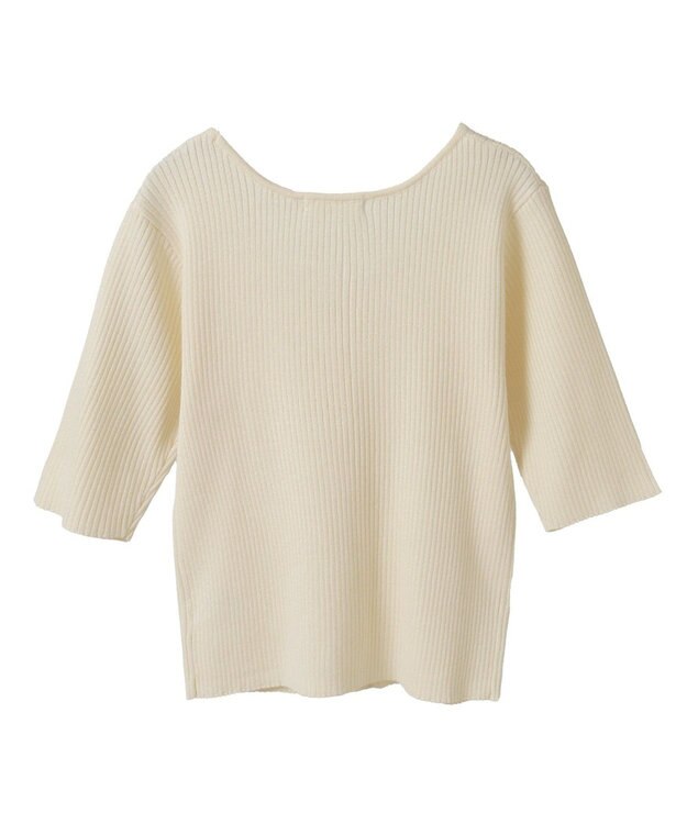 Green Parks ・ｓｗｉｎｇ　ｂｙ　フロントリボンリブニット Light Gray