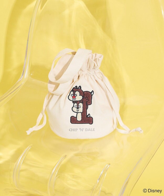 Green Parks Ｍｉｃｋｅｙ　ｆｒｉｅｎｄ　／　サガラ巾着バッグ Cream