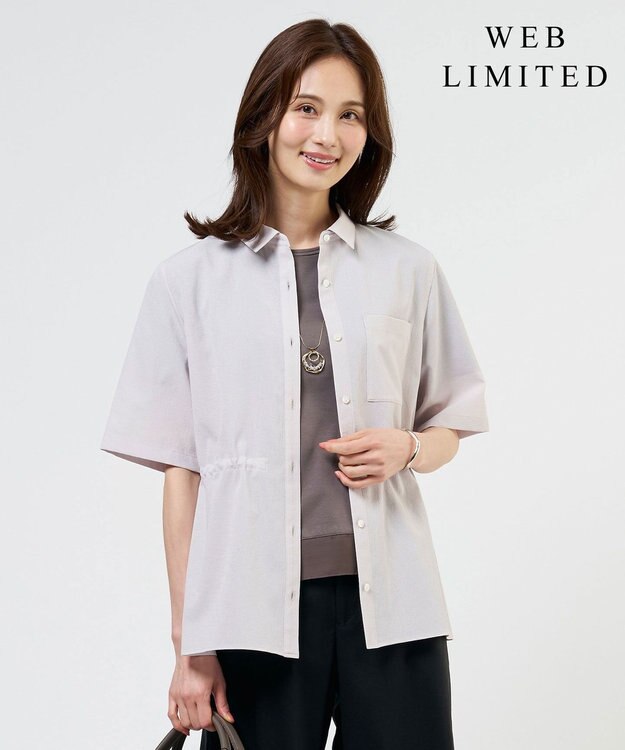 J.PRESS LADIES S 【WEB限定】アキハ BREEZE COOL シャツ ブラウス グレージュ系