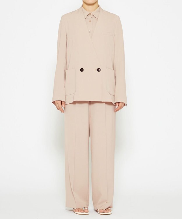 uncrave 【接触冷感・撥水・洗濯機洗い可】クールタッチツイル パンツ（uncrave STANDARD） ピンクベージュ