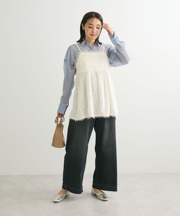 Green Parks デニムバギーパンツ Black