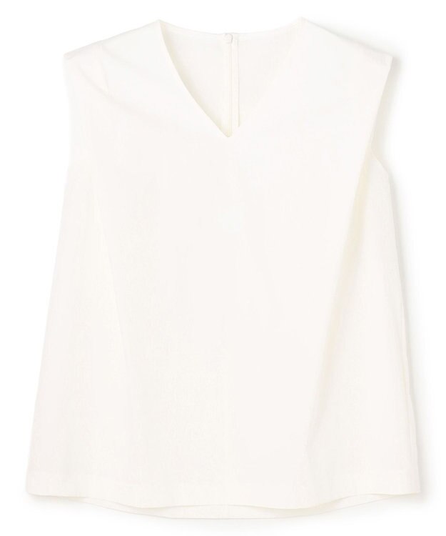 BEIGE， YANN / Vネックタックブラウス White