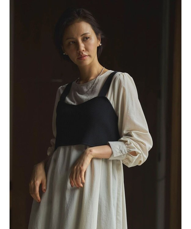 Green Parks Ｂ．ＳＥＴ２点ニットジレ＋ワンピース Black