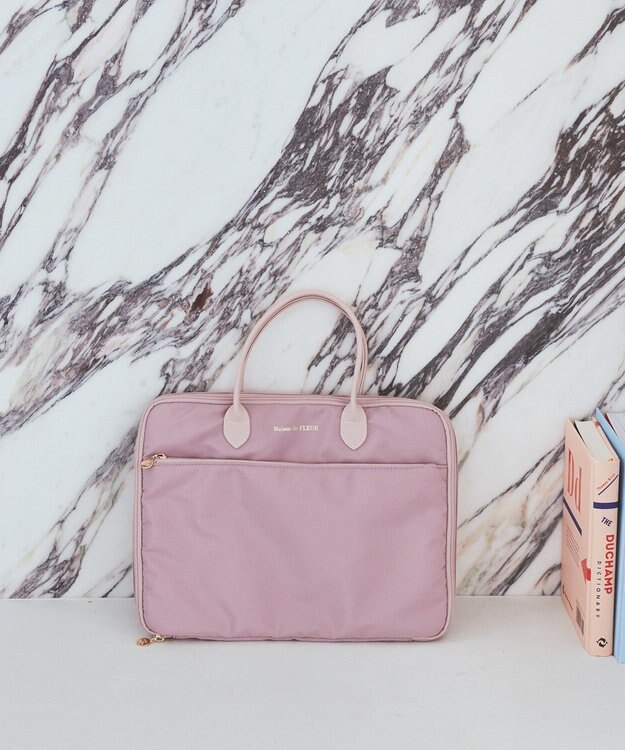 Maison de FLEUR レザーハンドルPCケース Pink