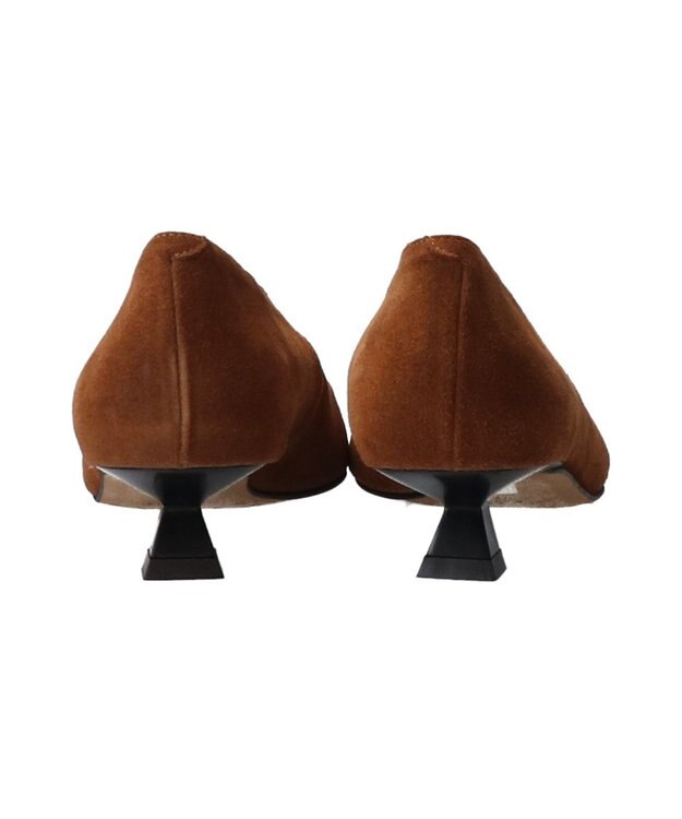 INTER-CHAUSSURES 【ANGEL ALARCON】ポインテッドトウオーナメントパンプス ブラウンスウェード