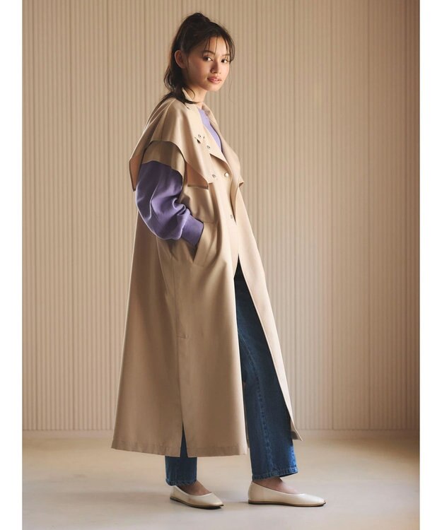 Green Parks ・ＥＬＥＮＣＡＲＥ　ＤＵＥ　トレンチロングベスト Beige