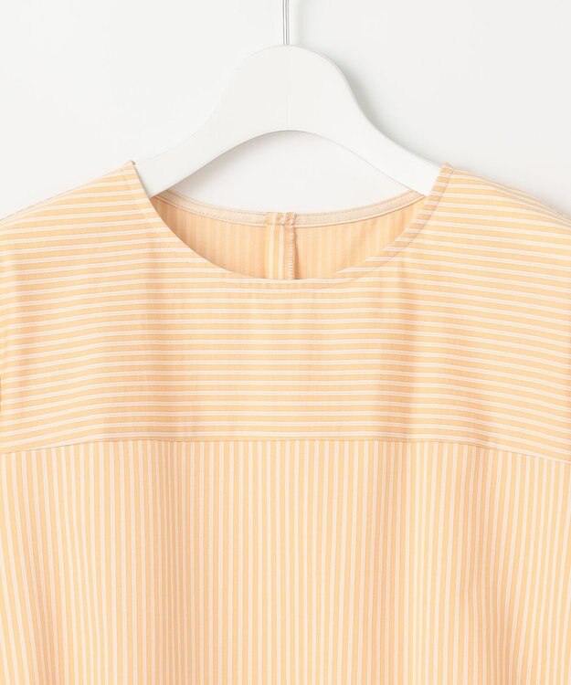 J.PRESS LADIES Jカミーチェストライプ クルーネック カットソー オレンジストライプ系