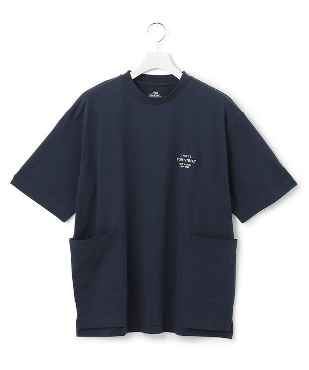 J.PRESS YORK STREET 【UNISEX】ワンポイント腰ポケットTシャツ ネイビー系