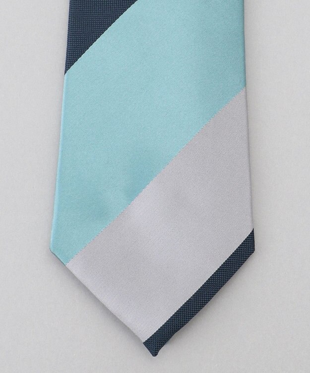 GOTAIRIKU  GOTAIRIKU別注【日本製】シルク ネクタイ_レジメンタル柄 サックスブルー系1