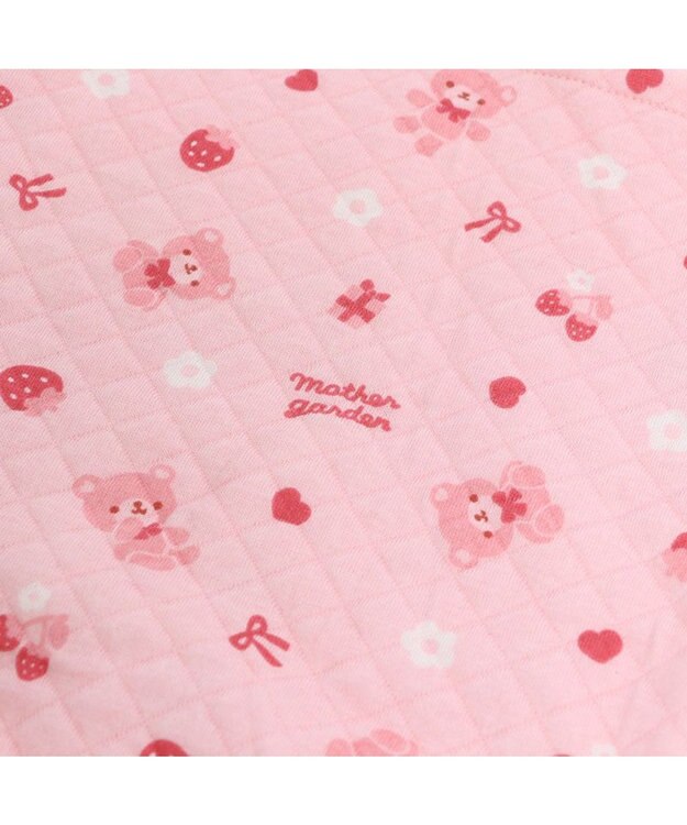 Mother garden マザーガーデン くまちゃん キッズ 長袖 長ズボン パジャマ 100/110/120/130/140 cm ピンク（淡）